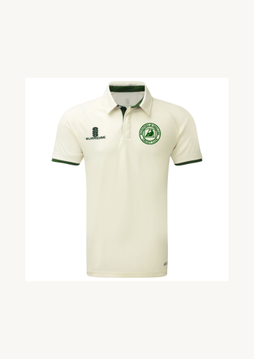 Ergo Cricket Shirt - Short Sleeve : Green Trim