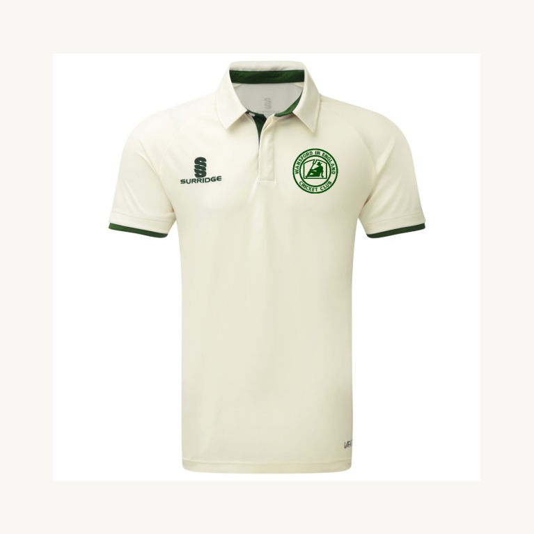 Ergo Cricket Shirt - Short Sleeve : Green Trim